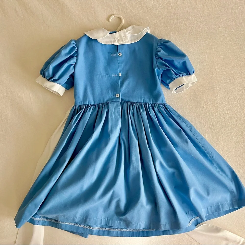 Handmade Alice In Wonderland Kid’s Dress/Costume - Size 5-6T - Picture 3 of 9